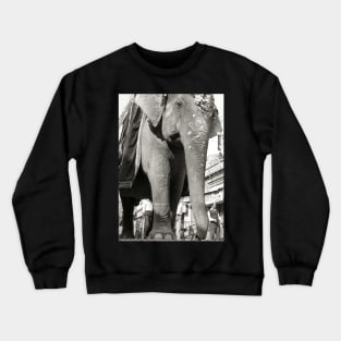 Vintage Photography Giant Indian Elephant Crewneck Sweatshirt